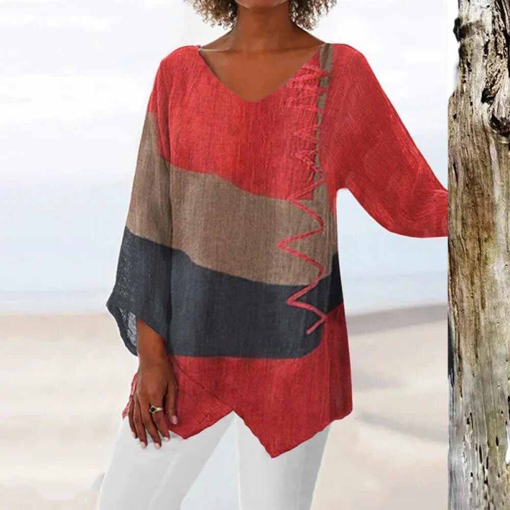 Aria | Tri-Color Blouse