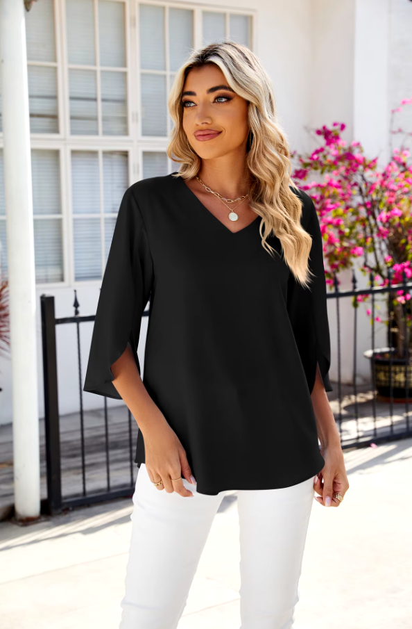 Mila | Premium V-Neck Blouse