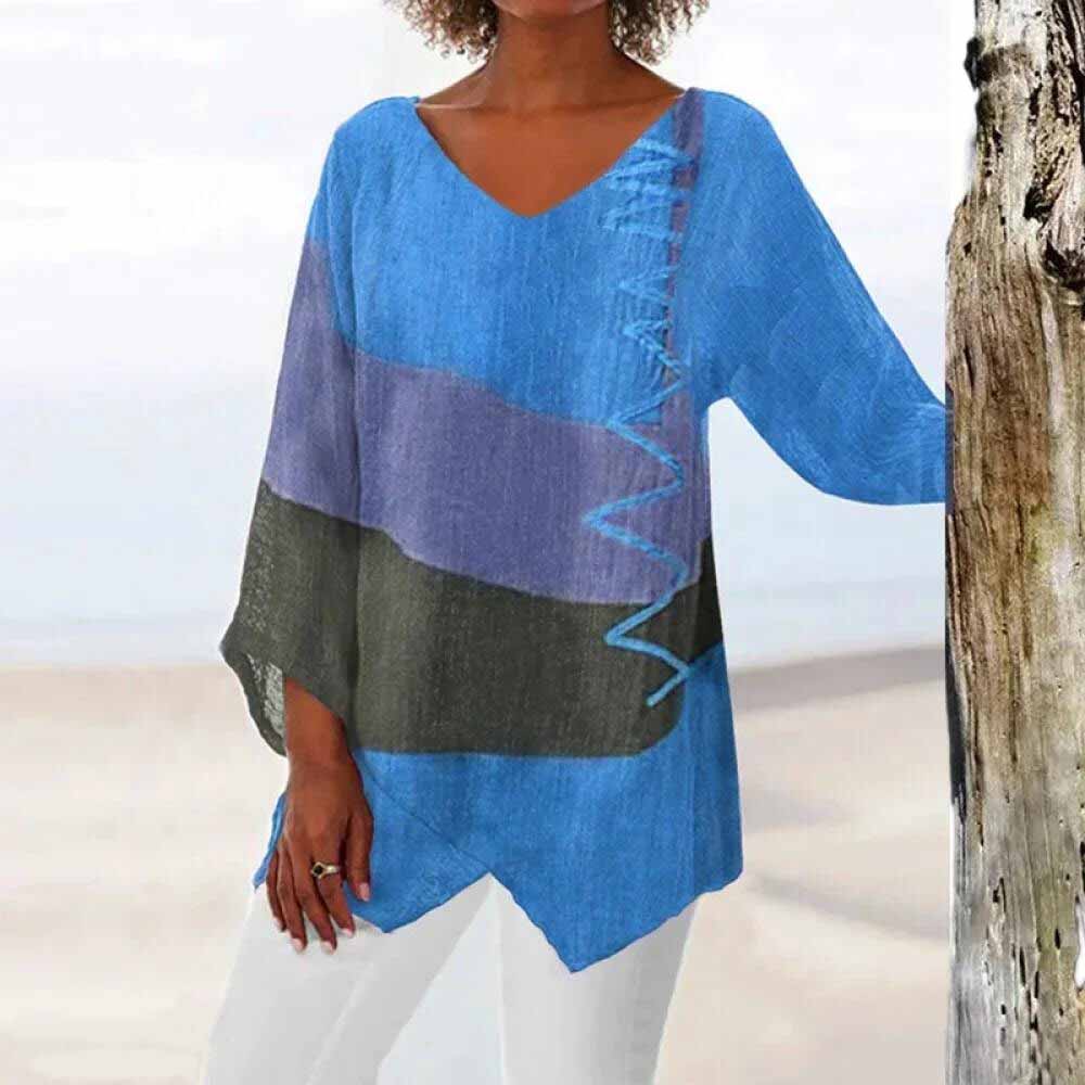 Aria | Tri-Color Blouse