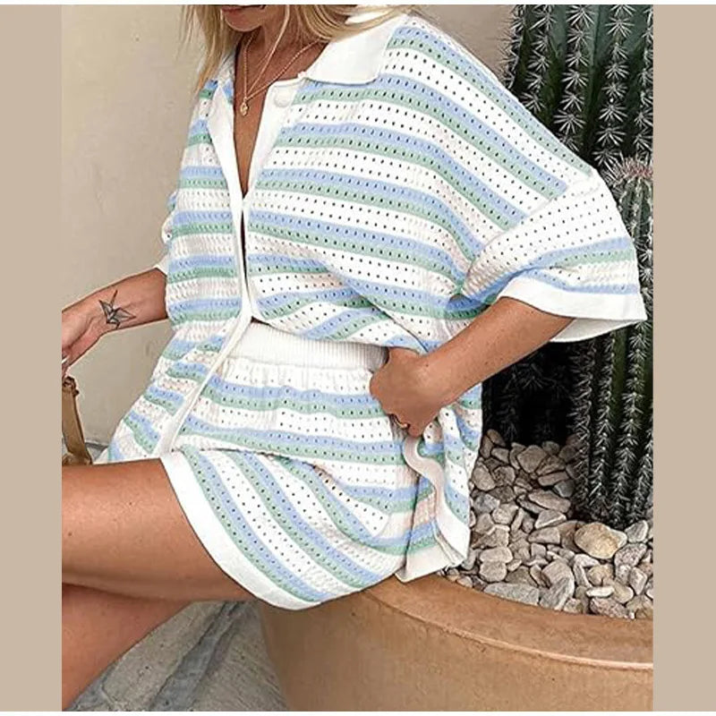 Nora - Chic Stripe Outfit Set