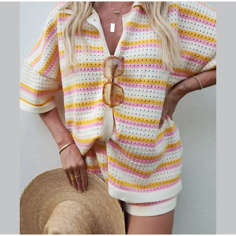 Nora - Chic Stripe Outfit Set