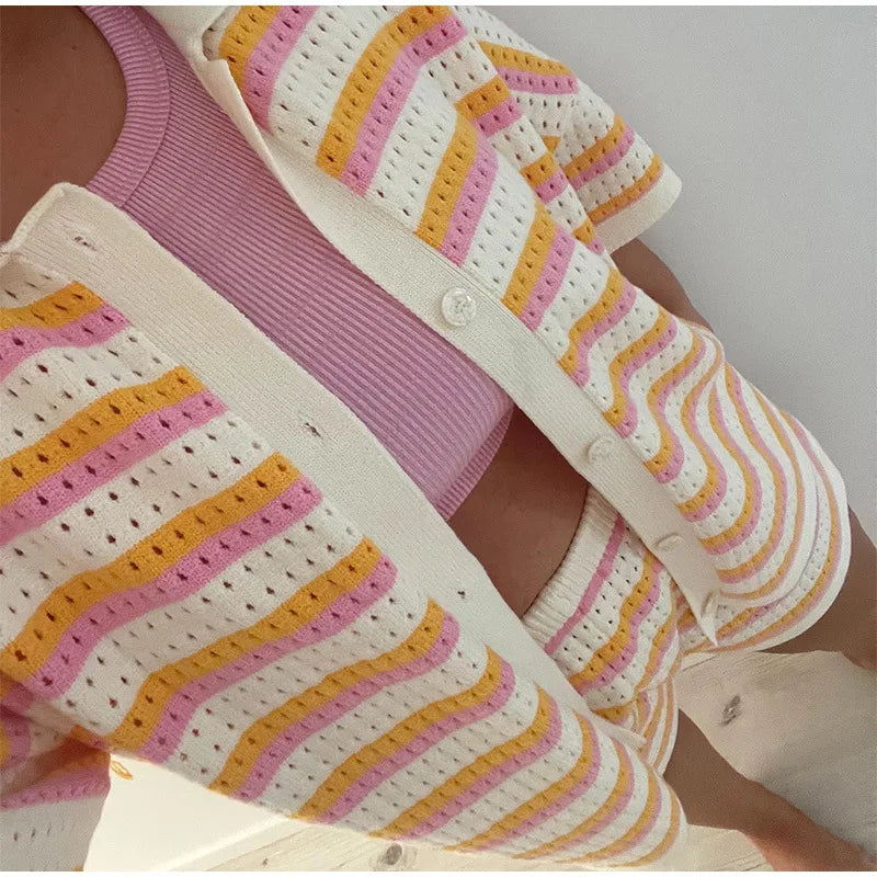 Nora - Chic Stripe Outfit Set