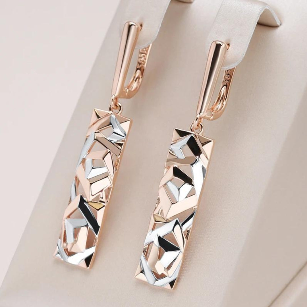 Elegant Gold Silver Earrings