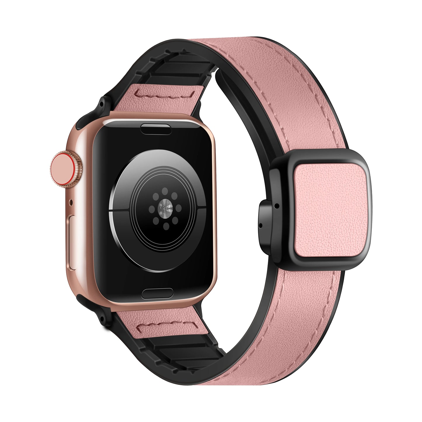 Leather Strap for Apple Watch 10 Band 46mm 44mm 45mm 49mm 42mm 40/41mm Magnetic Loop Bracelet Men iWatch Ultra Series 9 8 SE 7 6