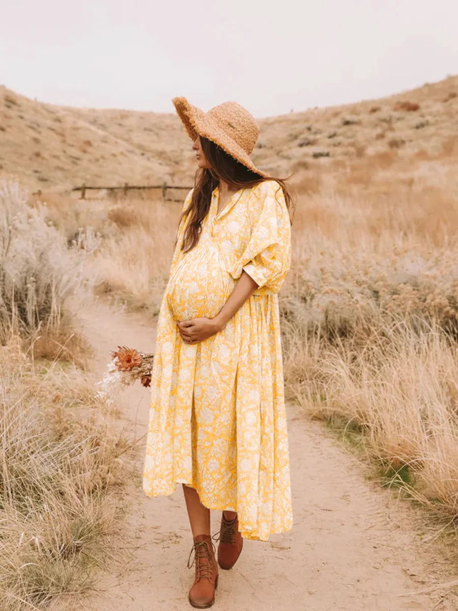Mia - Floral Boho Maxi Dress