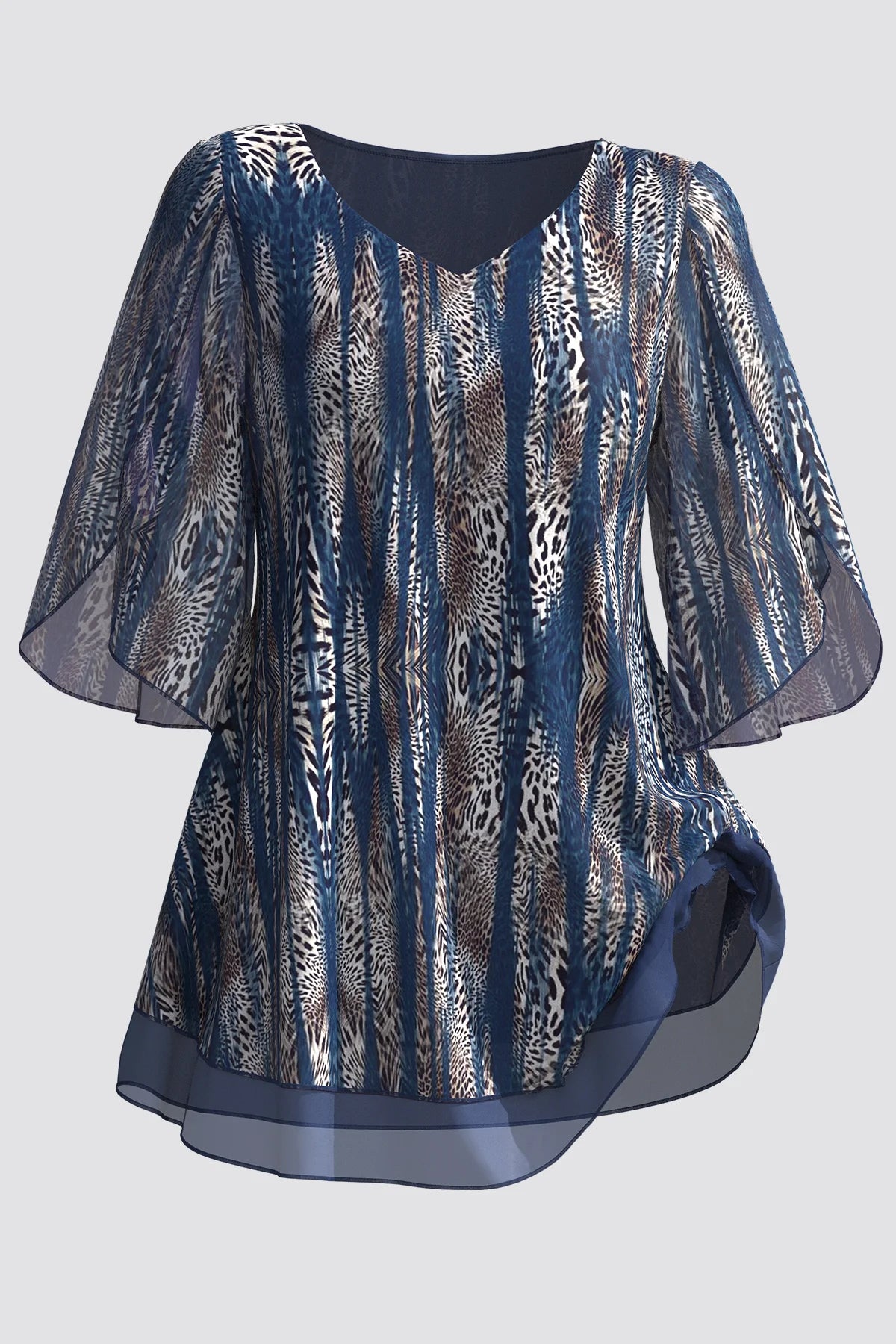 Savanna – Leopard Print Shoulder Blouse