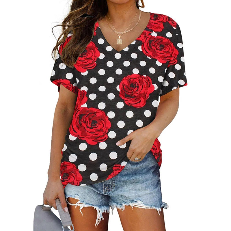 Dahlia - Sunflower V-Neck T-Shirt