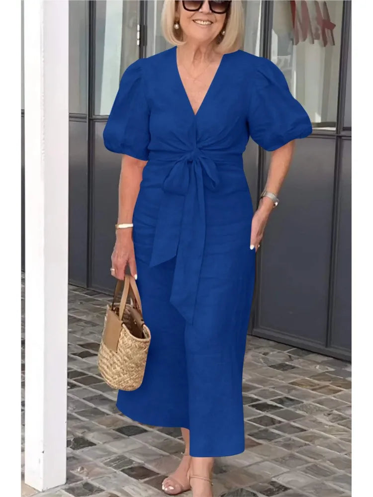 Chloe - Lace-Up Day Dress