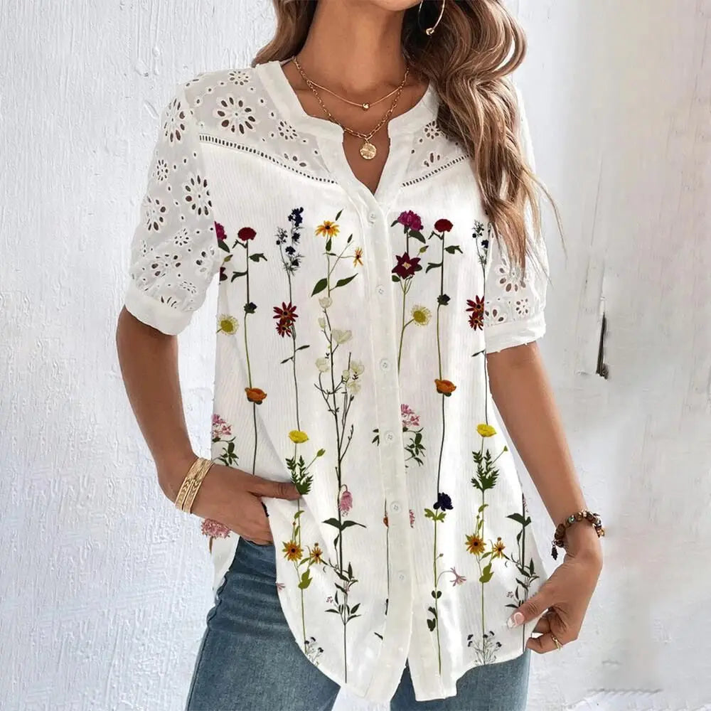 Celestine - Lace Casual Blouse