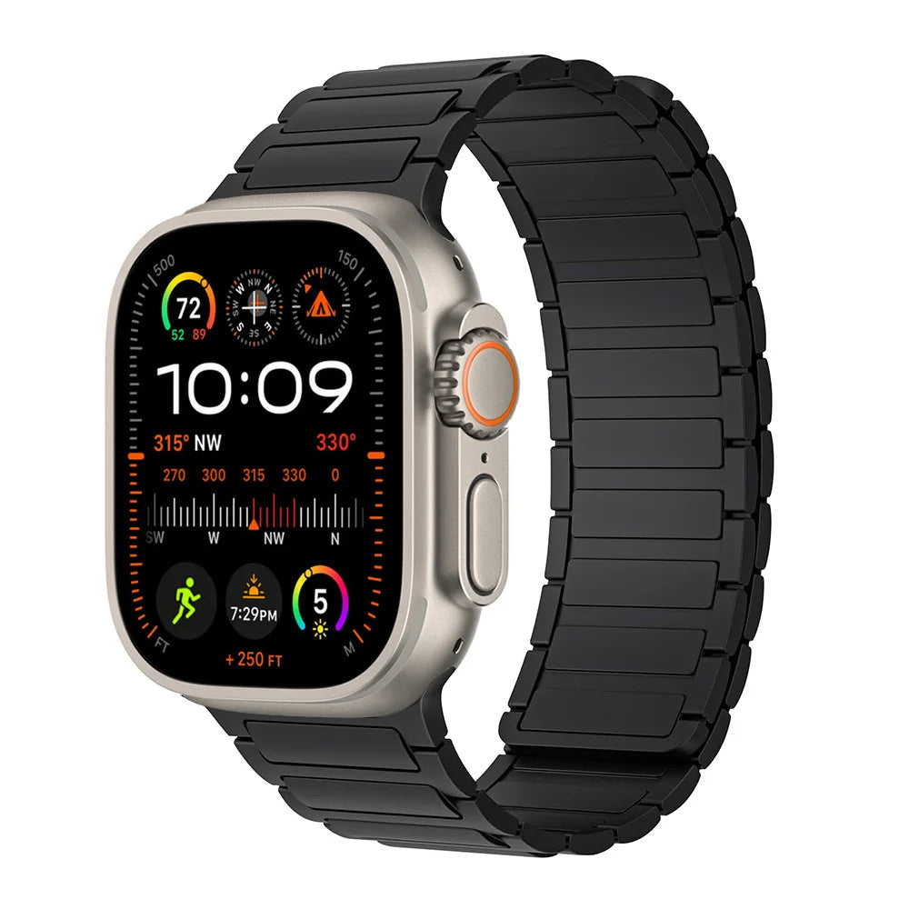 Magnetic Strap for Apple Watch Band 45mm 44 mm 40mm 46mm 41mm 42mm 38 Silicone Bracelet iWatch Series 8 7 6 Se 9 10 Ultra 2 49mm