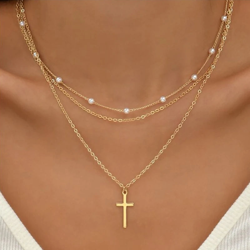 Elegant Pearl & Heart Necklace