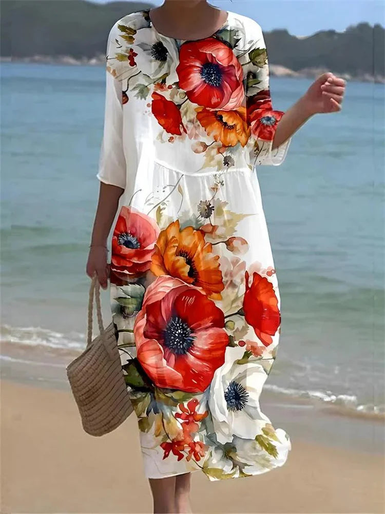 Elena™ Elegant Floral Dress
