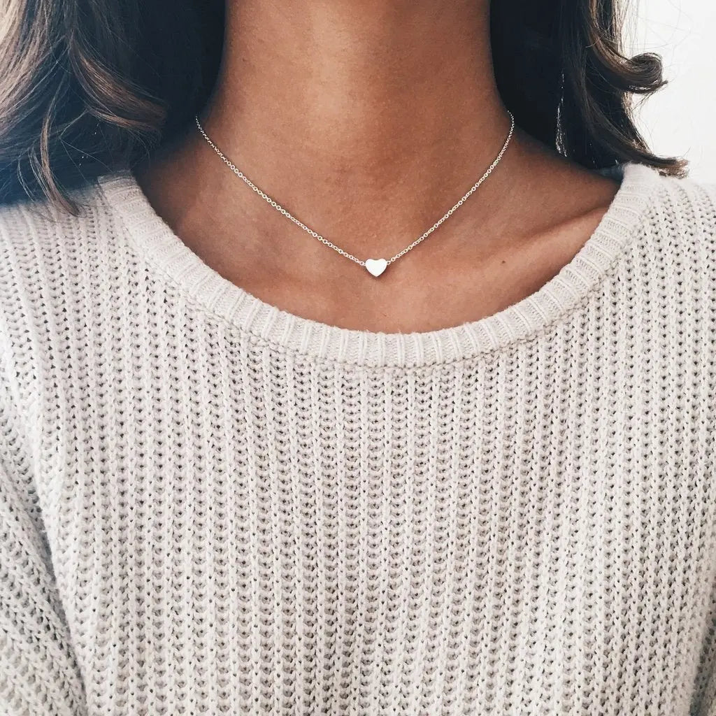 Elegant Pearl & Heart Necklace