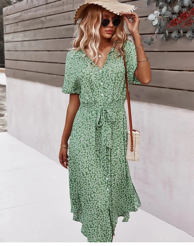 Zoey - Elegant V-Neck Dress