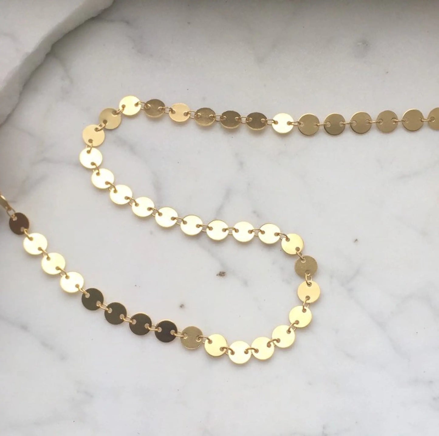 Gold Plated Disc Necklace