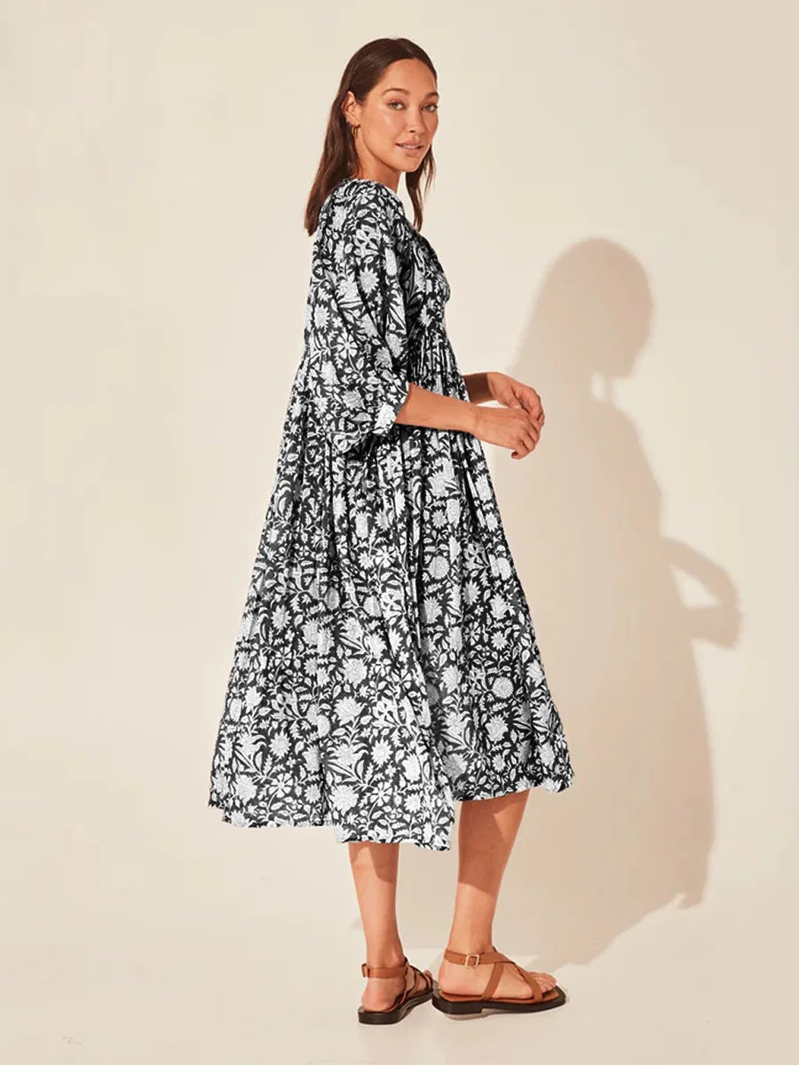 Mia - Floral Boho Maxi Dress