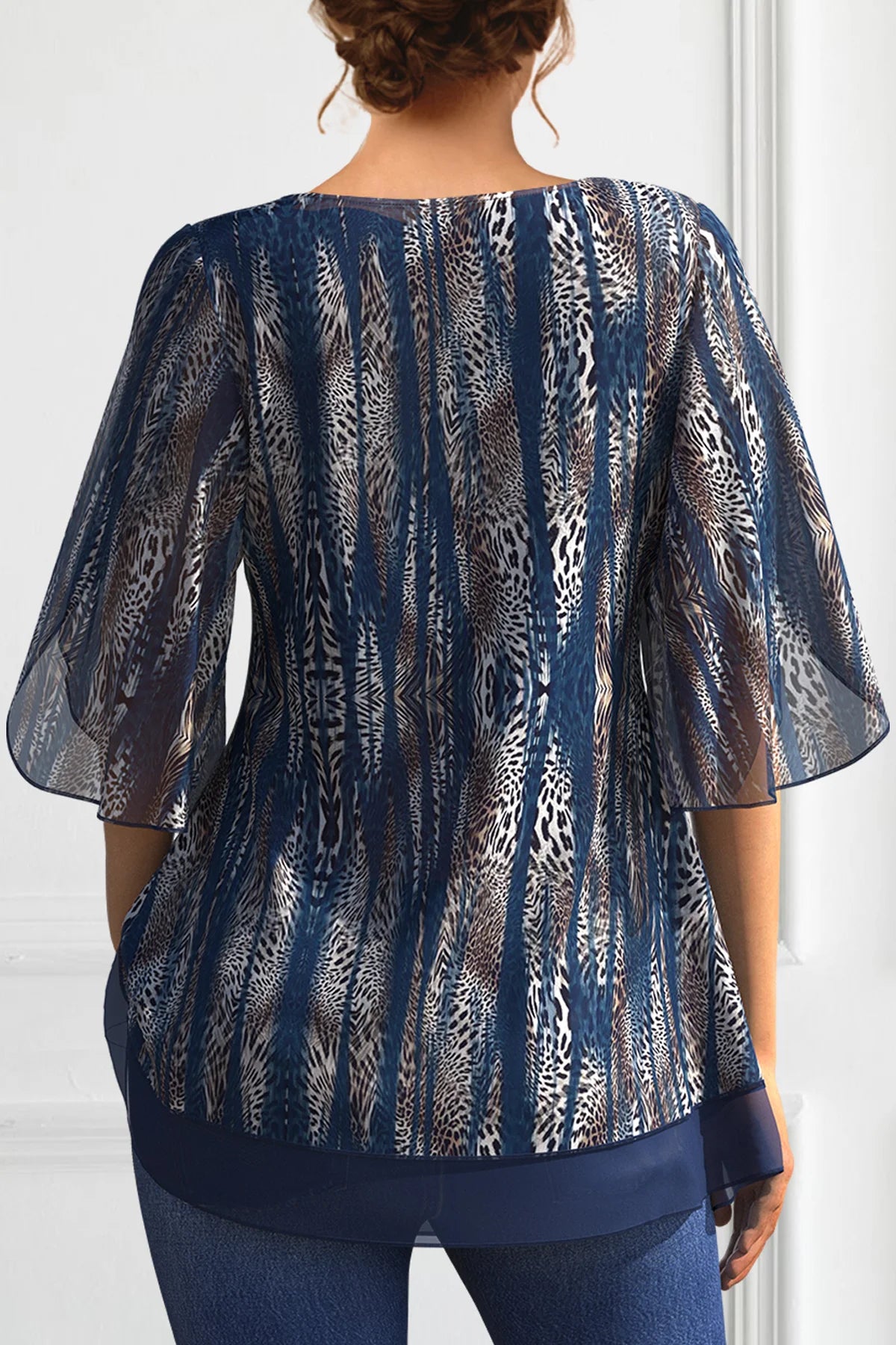 Savanna – Leopard Print Shoulder Blouse