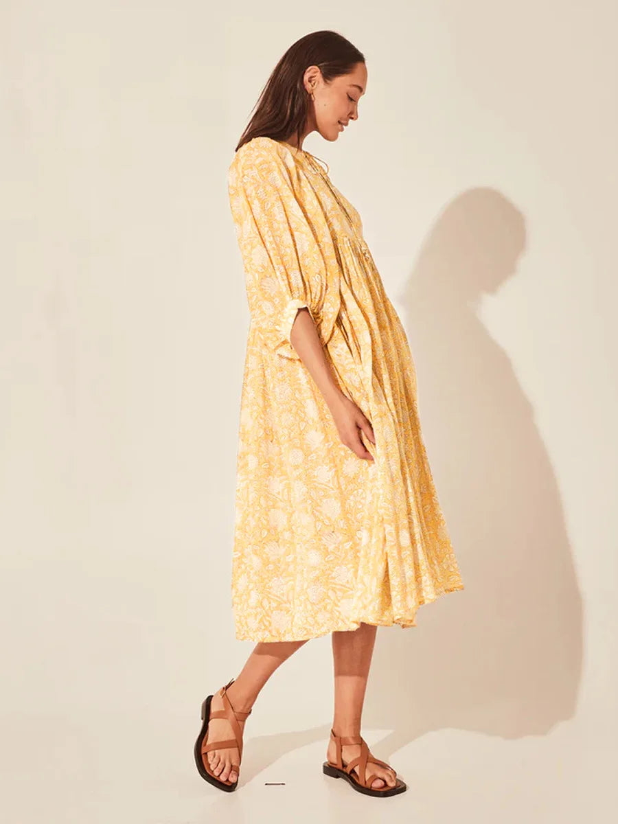 Mia - Floral Boho Maxi Dress