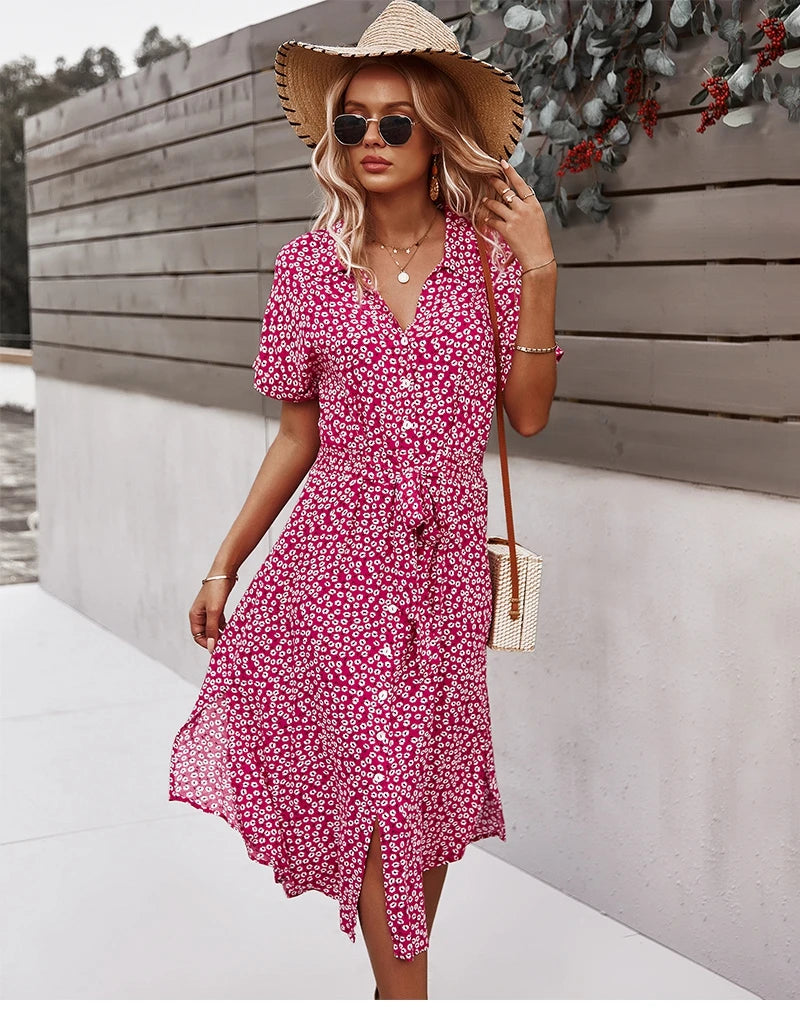 Zoey - Elegant V-Neck Dress
