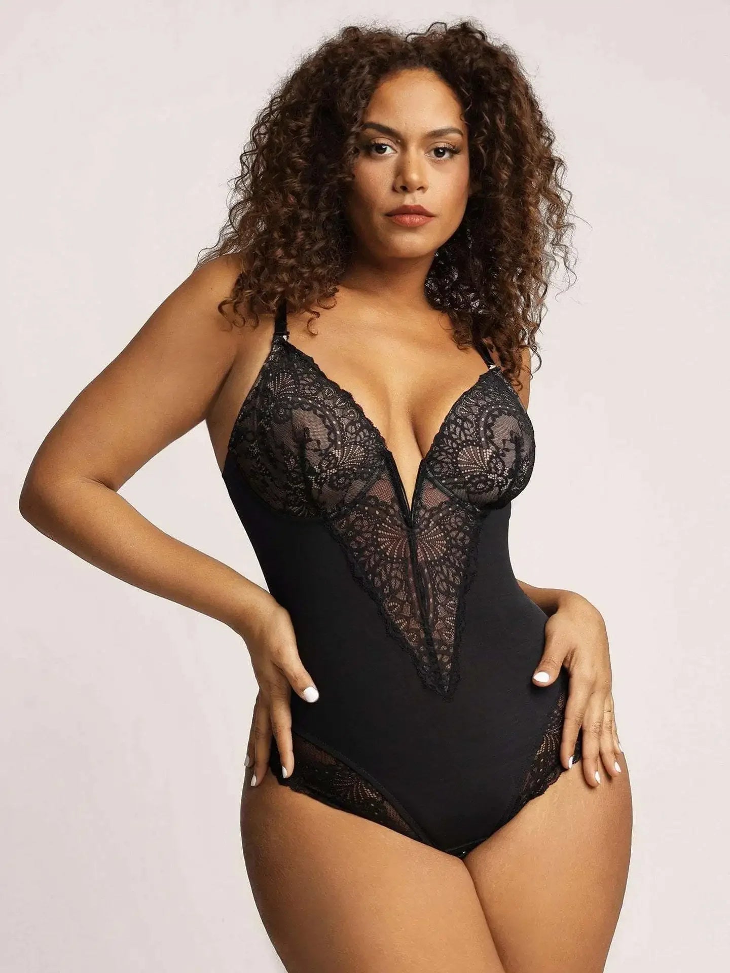 Olivia | Shapewear Bodysuit With Deep V-Neckline