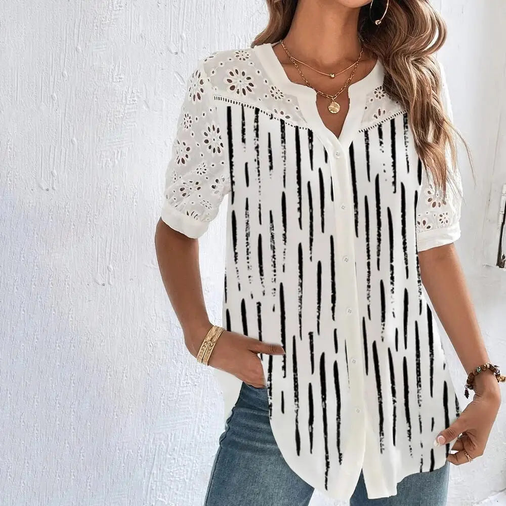 Celestine - Lace Casual Blouse