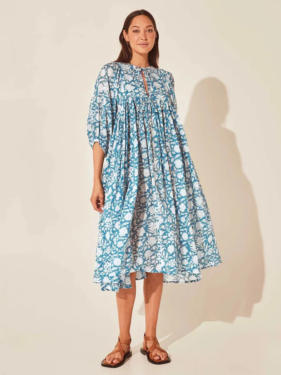 Mia - Floral Boho Maxi Dress