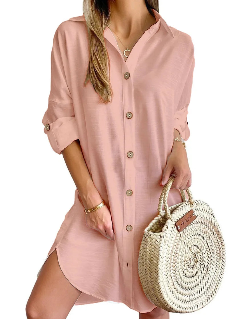 Lena - Cozy Button Dress