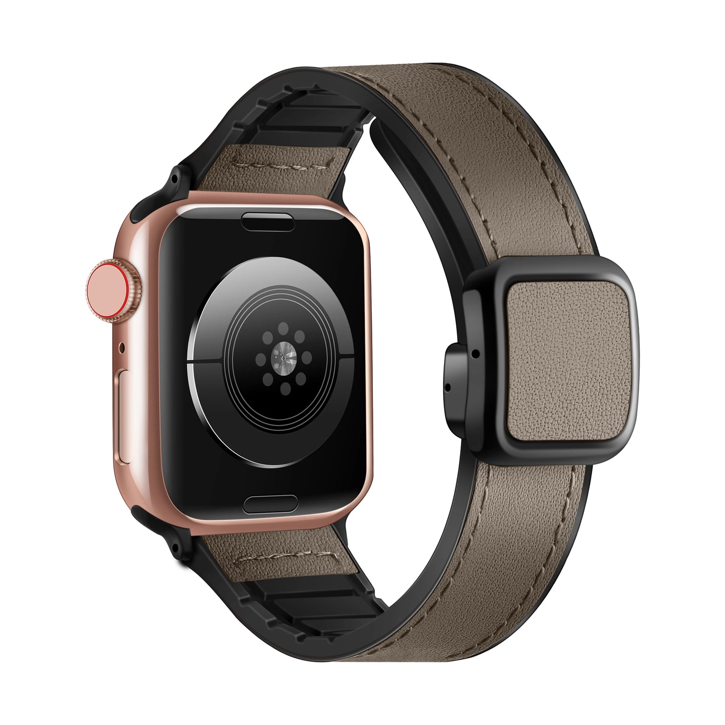 Leather Strap for Apple Watch 10 Band 46mm 44mm 45mm 49mm 42mm 40/41mm Magnetic Loop Bracelet Men iWatch Ultra Series 9 8 SE 7 6