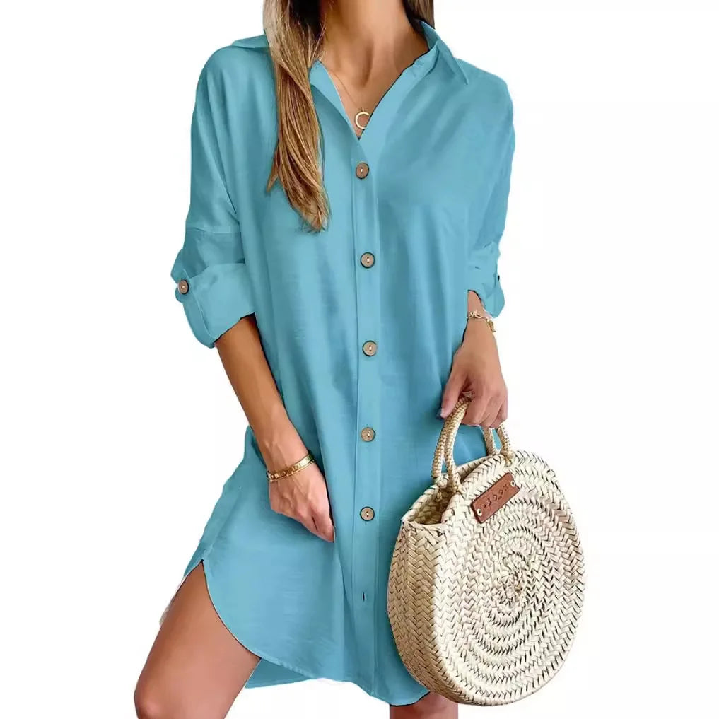 Lena - Cozy Button Dress