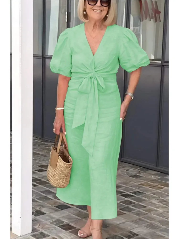 Chloe - Lace-Up Day Dress