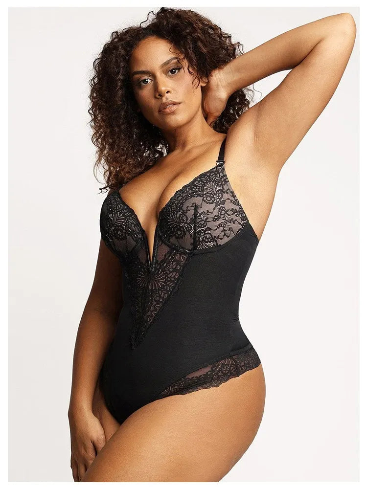 Olivia | Shapewear Bodysuit With Deep V-Neckline