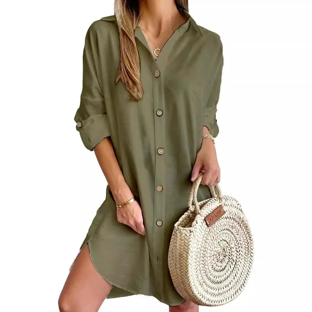 Lena - Cozy Button Dress