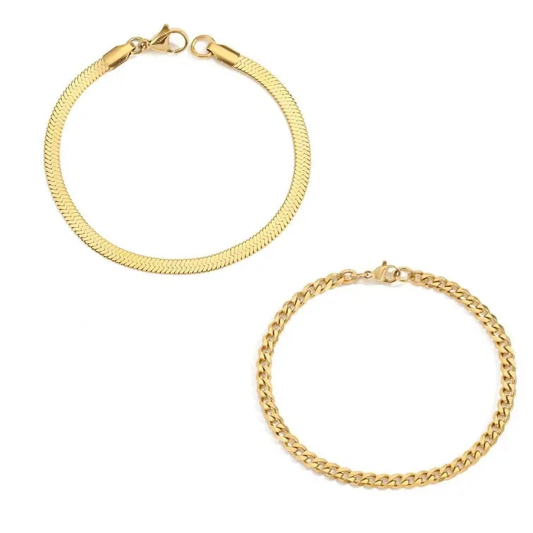 Gold & Silver Chain Bracelet