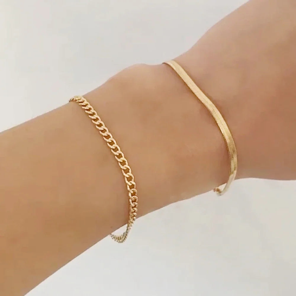 Gold & Silver Chain Bracelet