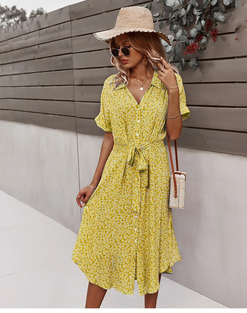 Zoey - Elegant V-Neck Dress