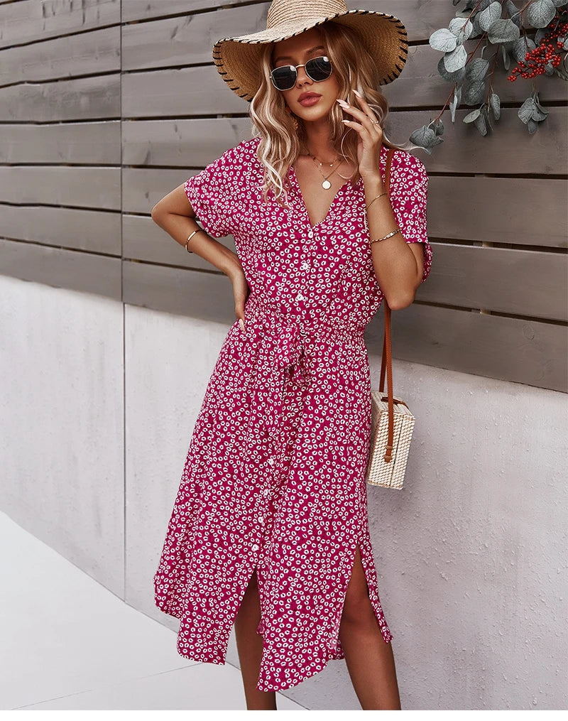 Zoey - Elegant V-Neck Dress