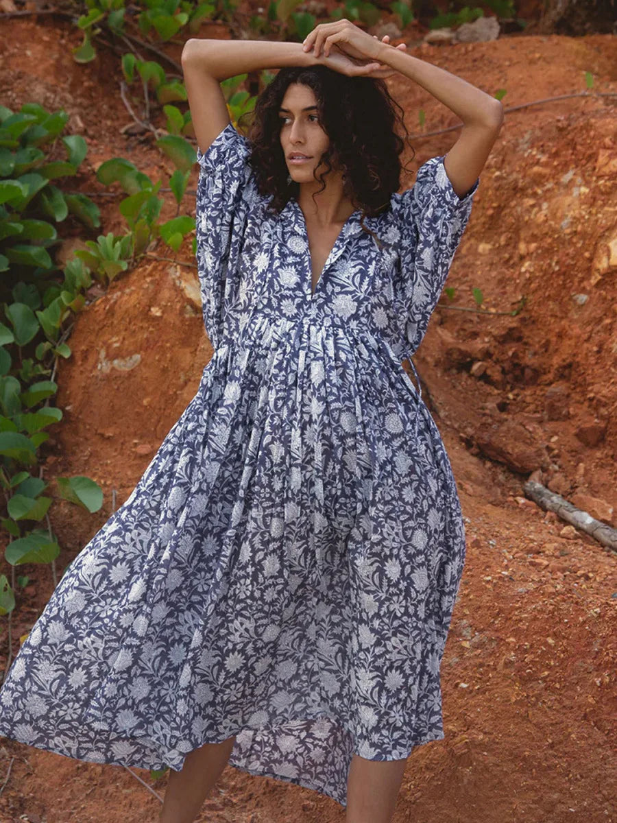 Mia - Floral Boho Maxi Dress
