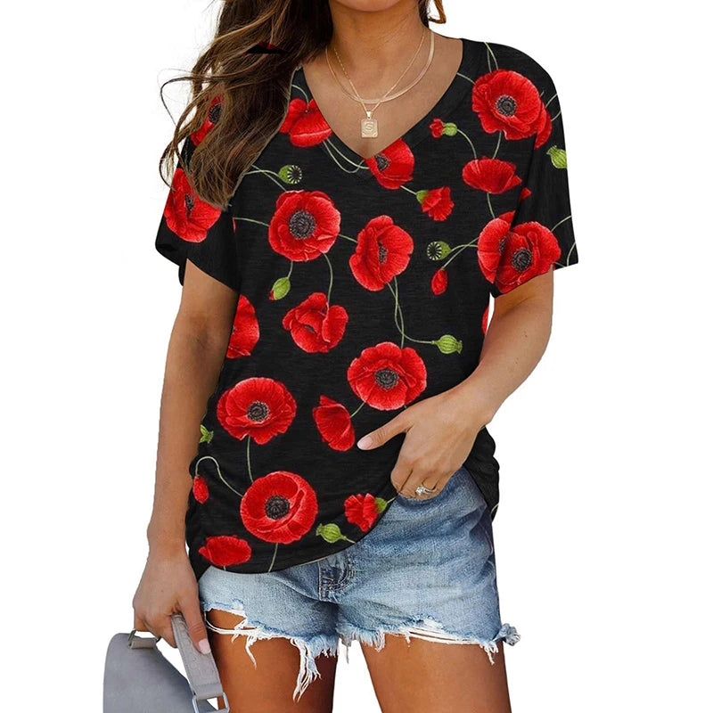 Dahlia - Sunflower V-Neck T-Shirt