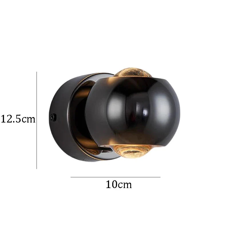 Jorid - Modern Brass LED Wall Lamp Foyer BO-HA Plating Black