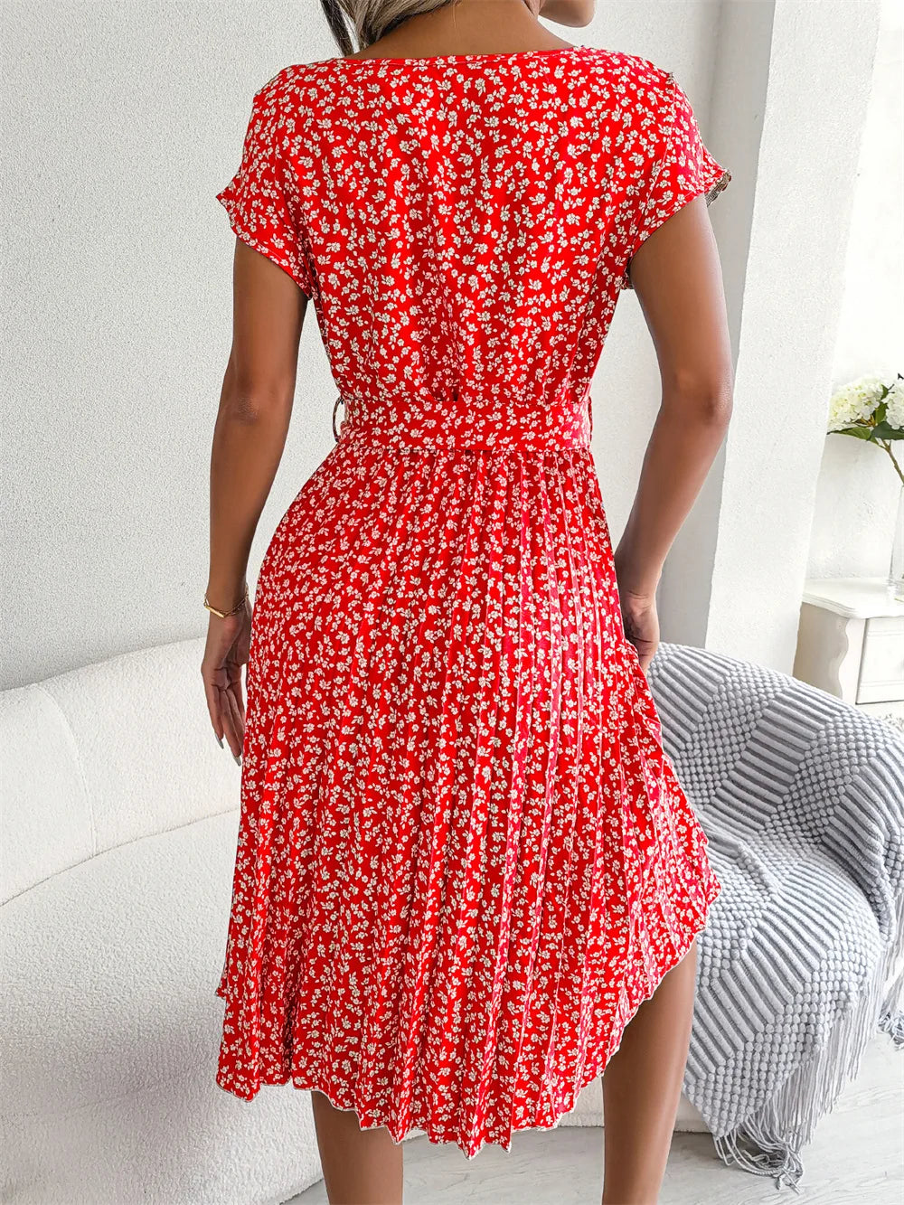Lila | Chic High-Waist Floral Dress