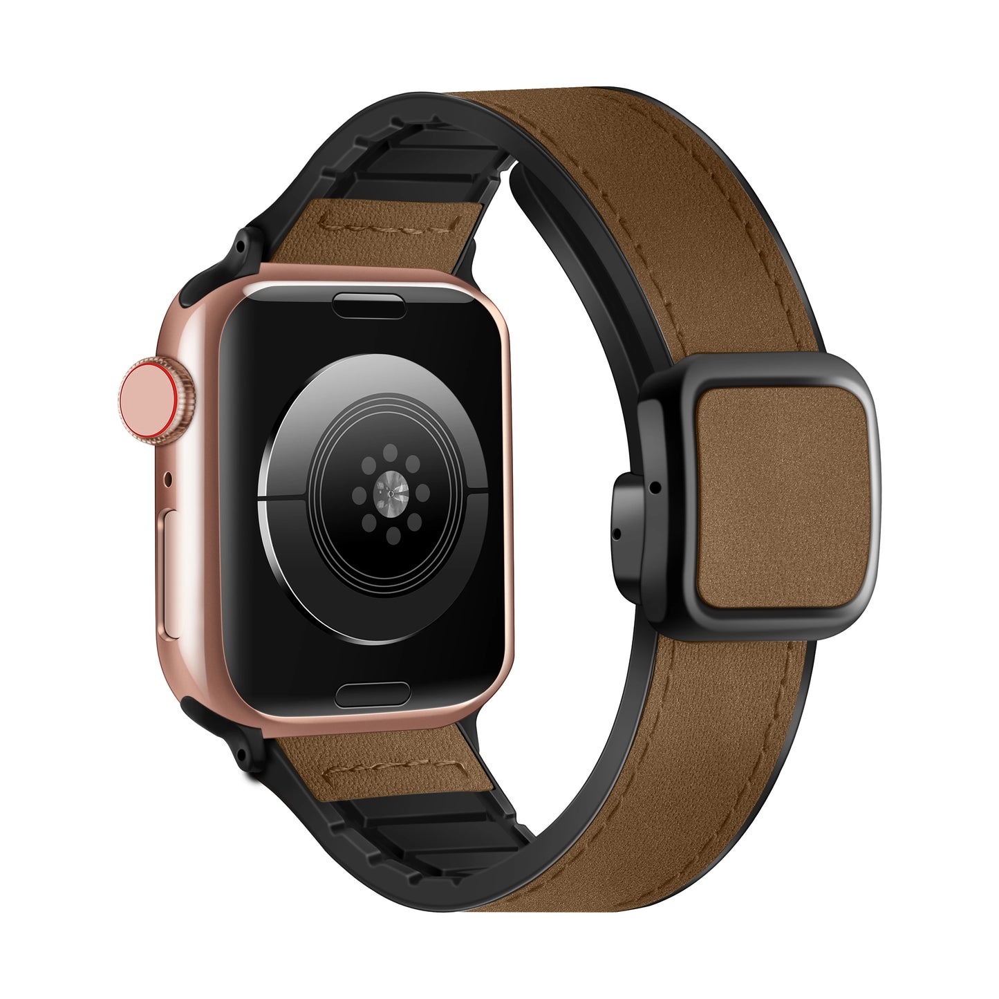 Leather Strap for Apple Watch 10 Band 46mm 44mm 45mm 49mm 42mm 40/41mm Magnetic Loop Bracelet Men iWatch Ultra Series 9 8 SE 7 6