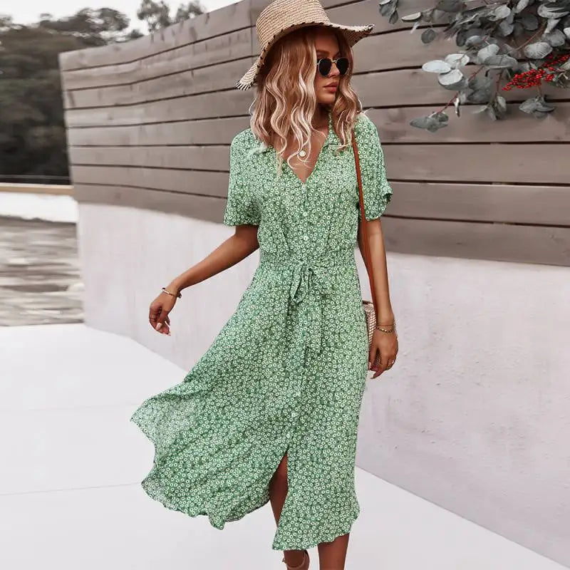 Zoey - Elegant V-Neck Dress