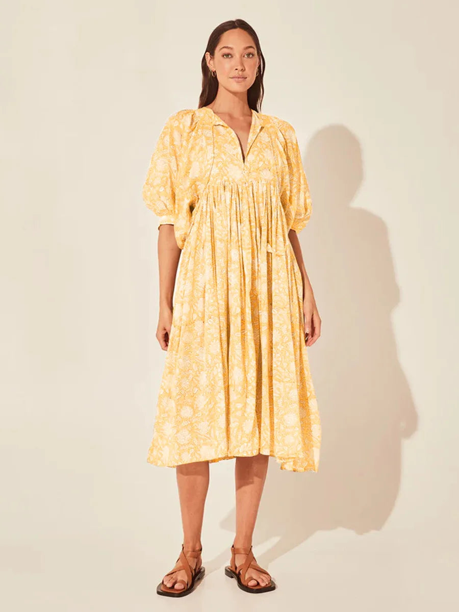 Mia - Floral Boho Maxi Dress