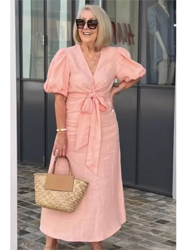 Chloe - Lace-Up Day Dress