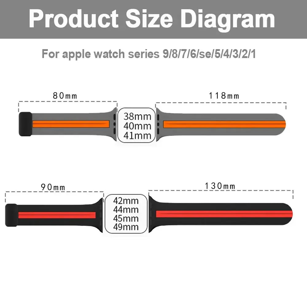 Silicone Strap For Apple Watch band 46mm 44mm 45mm 49mm 41mm 42mm 38 40mm Bracelet iWatch correa series 10 9 8 7 6 5 Ultra SE 2