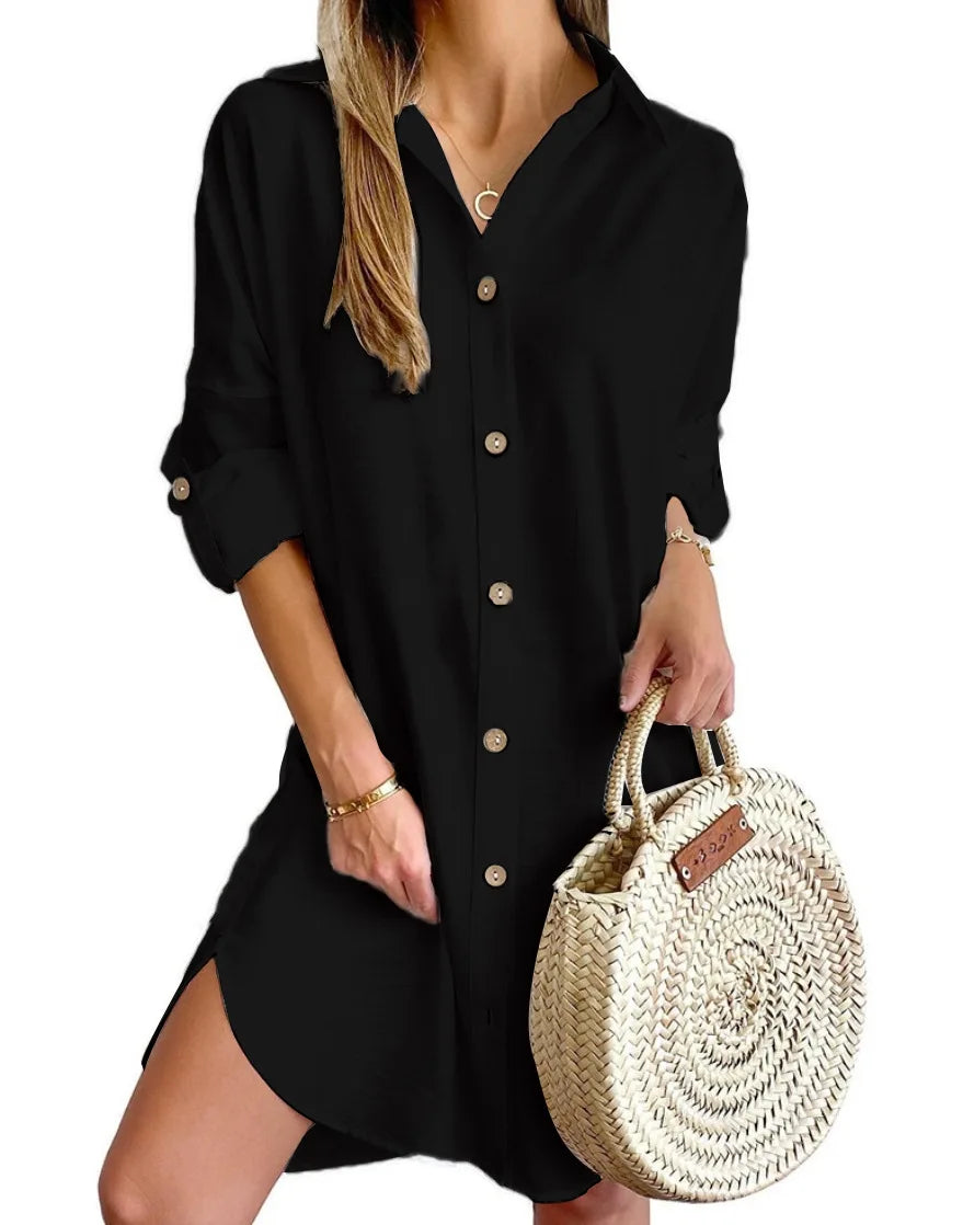 Lena - Cozy Button Dress