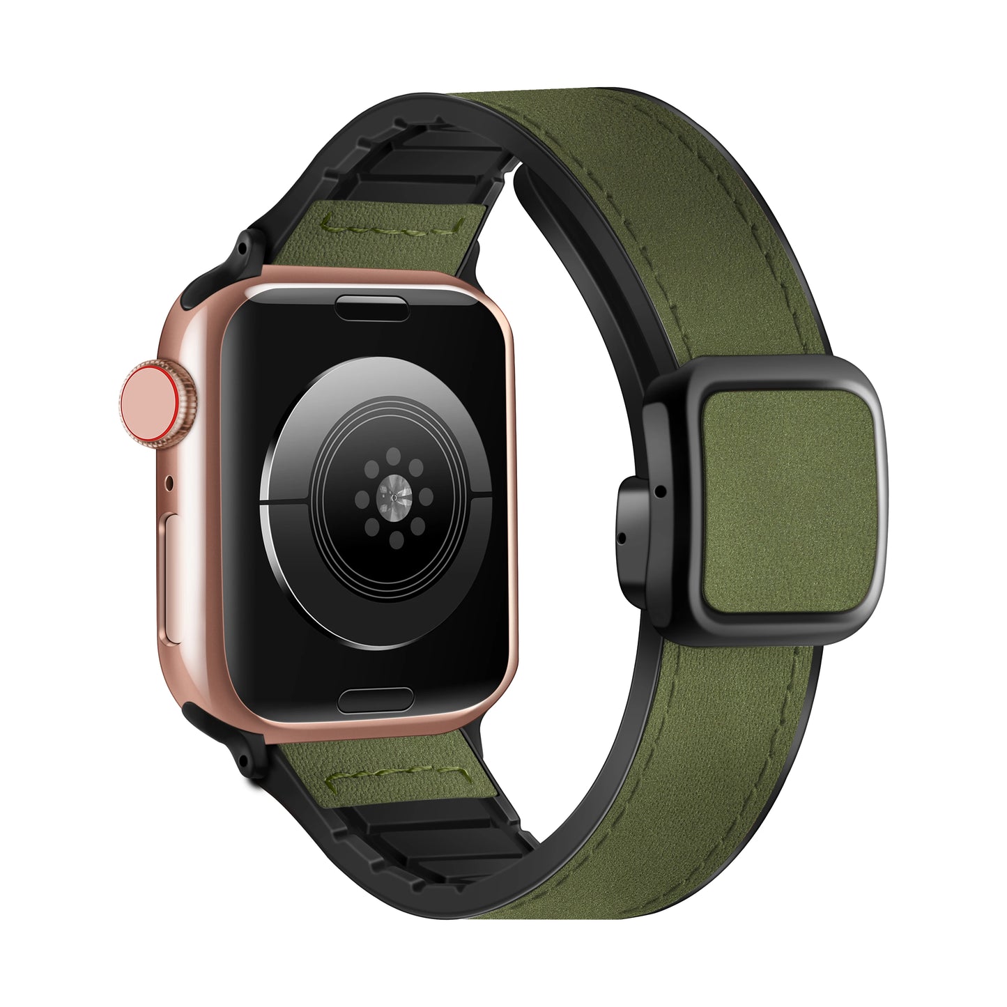 Leather Strap for Apple Watch 10 Band 46mm 44mm 45mm 49mm 42mm 40/41mm Magnetic Loop Bracelet Men iWatch Ultra Series 9 8 SE 7 6