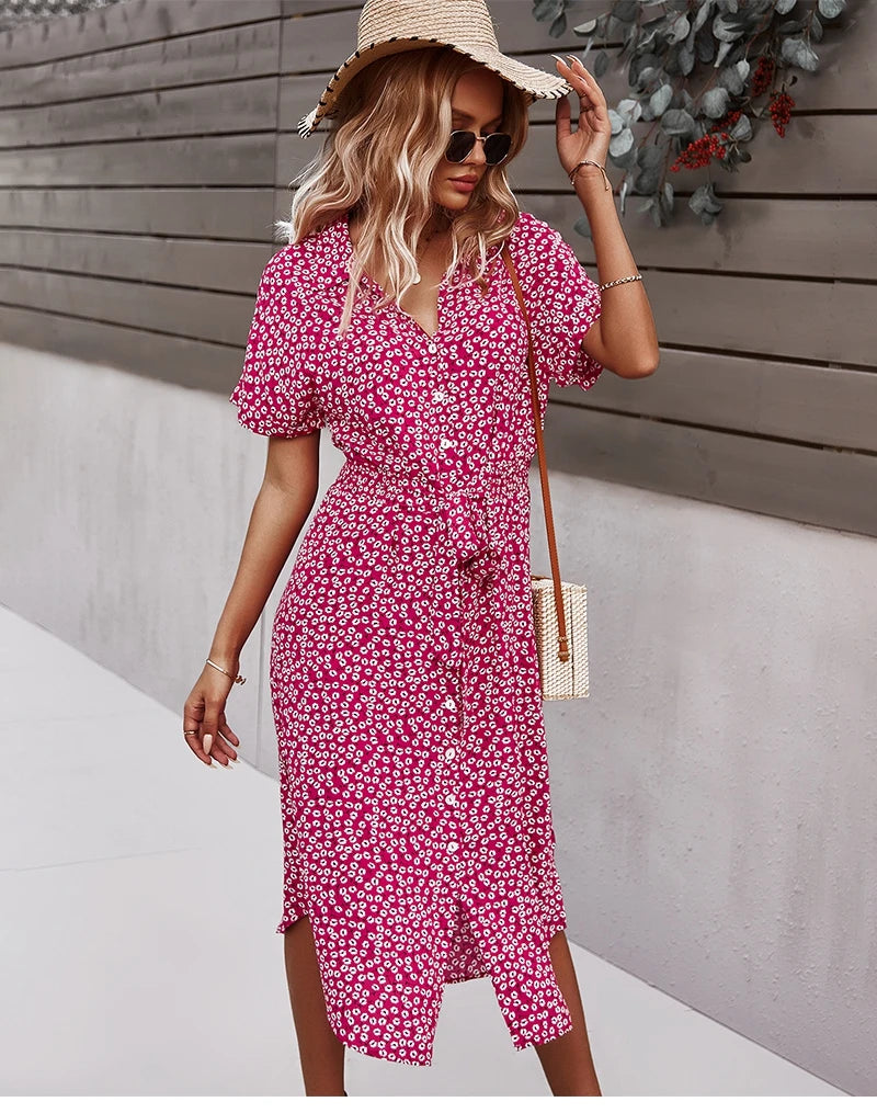 Zoey - Elegant V-Neck Dress