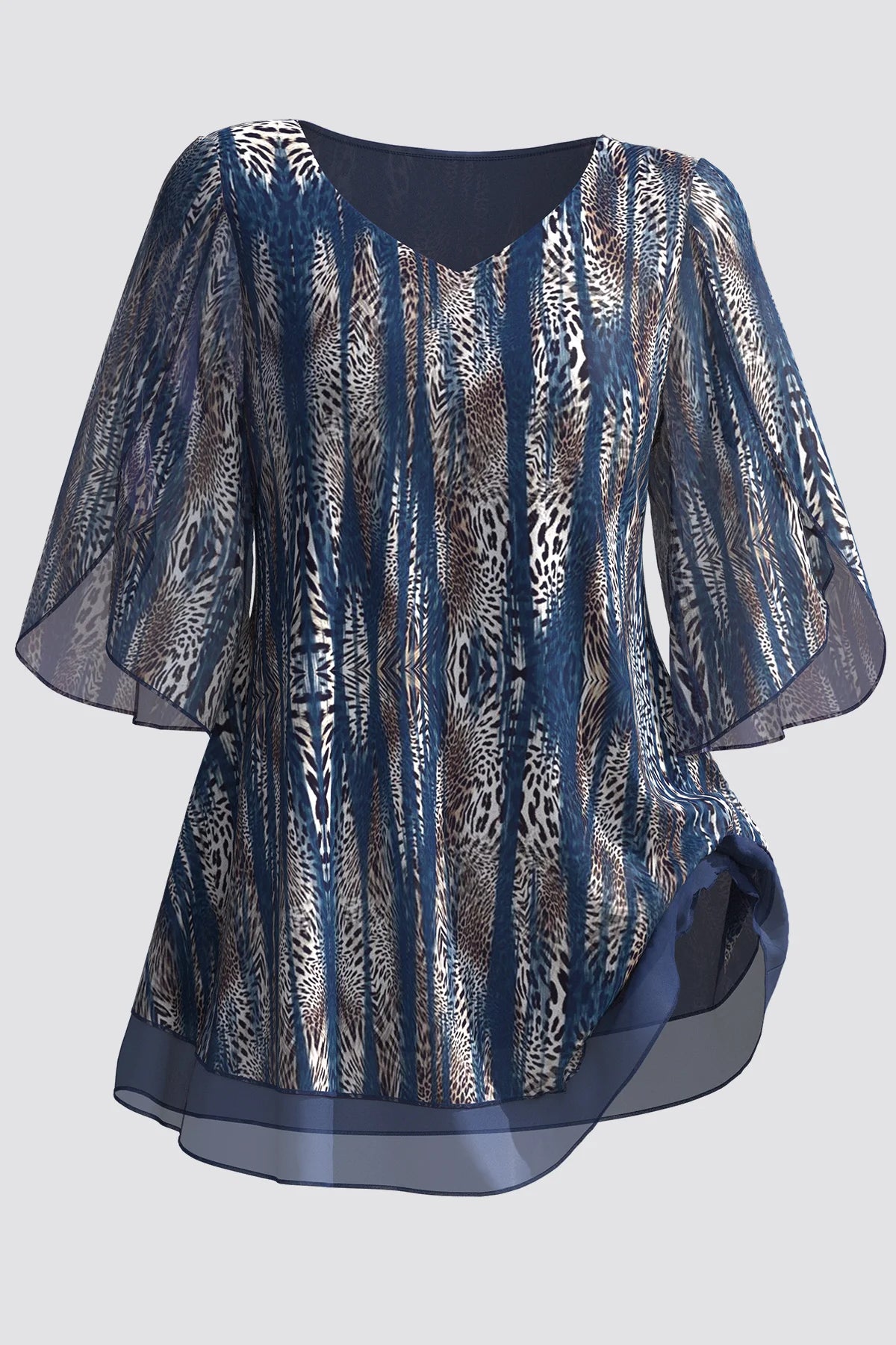 Savanna – Leopard Print Shoulder Blouse