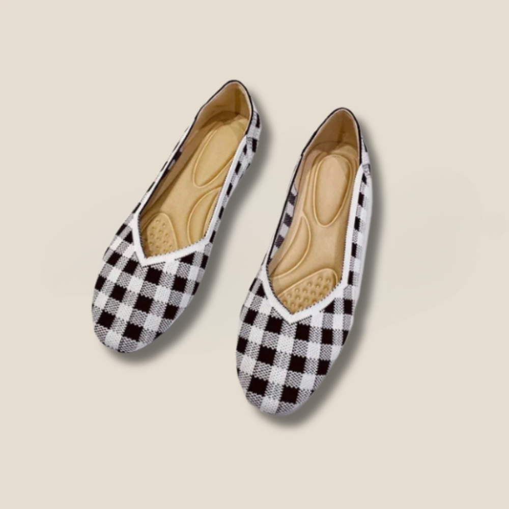 Elara - Circular Toe Knit Flats